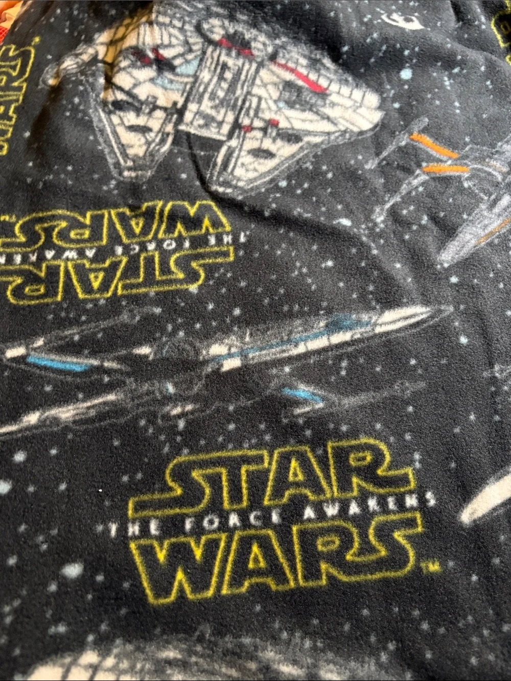 Star Wars The Force Awakens Fleece Fabric 2 yards - Please Read - Picture 1 of 3